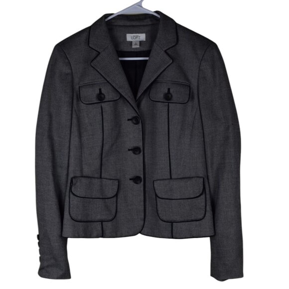 LOFT Jackets & Blazers - Ann Taylor LOFT Academia Career Wear Business Casual Button Down Blazer Jacket 8